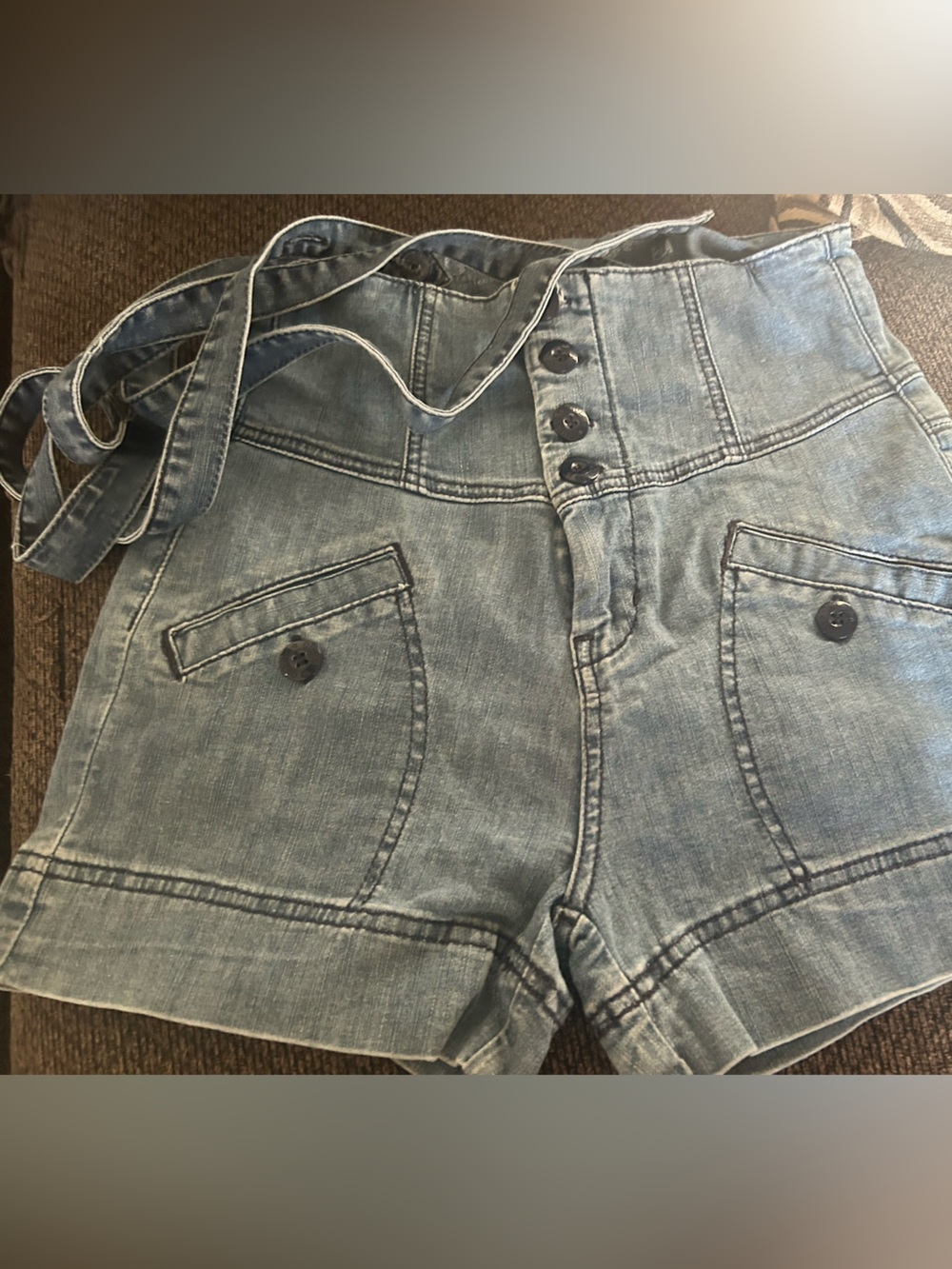 VTG Guess Denim Rare Overalls AMAZING Shorts!!